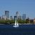 Sailboat in Lake Calhoun in Minneapolis, Minnesota